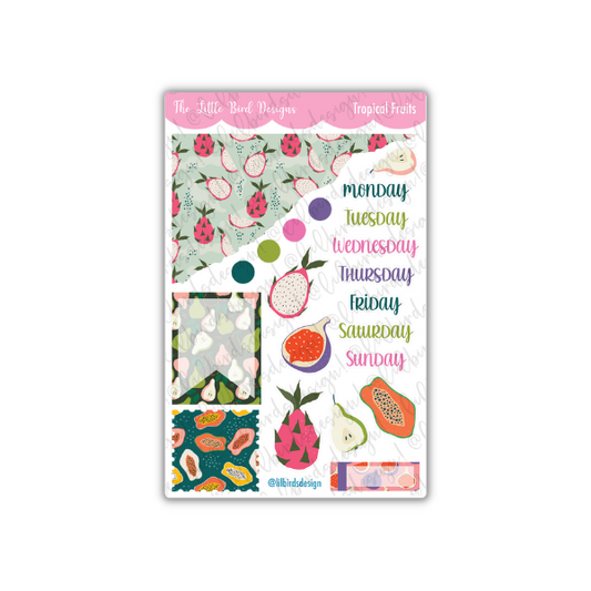 Tropical Fruits - Weekly Sticker Sheet