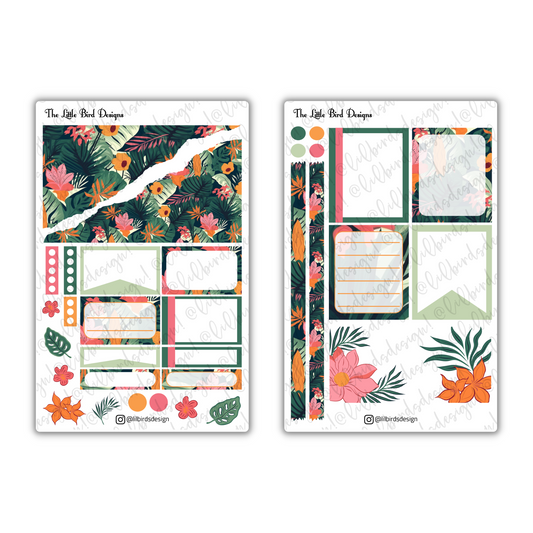 Tropical Flowers – Passion Planner Daily – Sticker Bundle