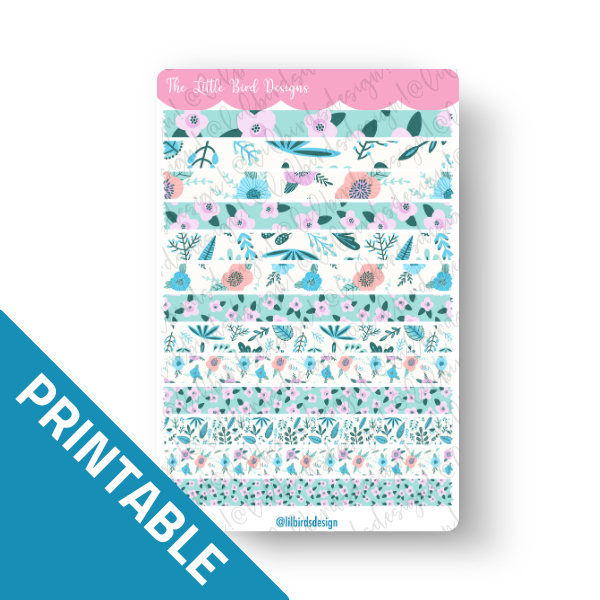 PRINTABLE - Summer Floral Sticker Sheets