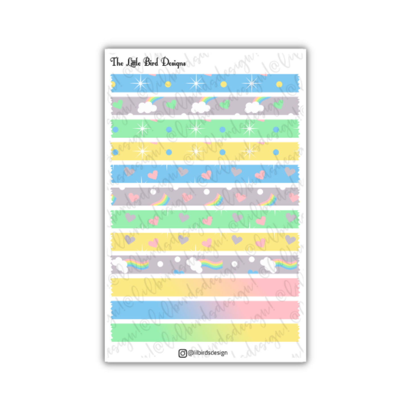 Pastel Rainbow Sticker Sheets