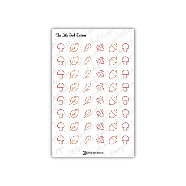 Fall Icon Sticker Sheets