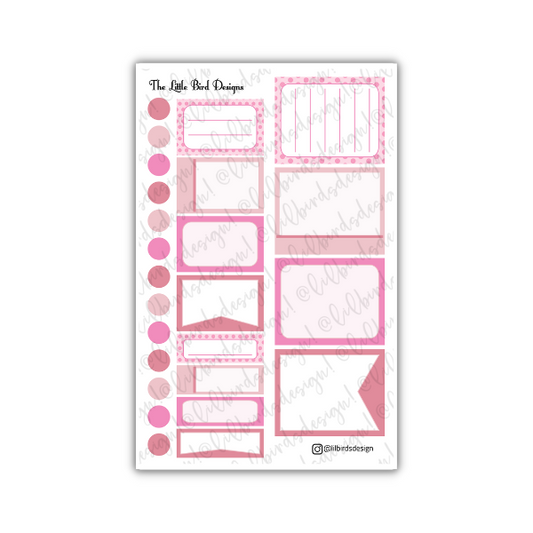 Shades of Pink - Functional Boxes Sticker Sheet